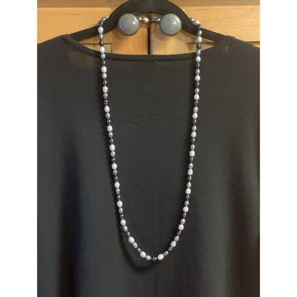 Honora Multi Color Ringed Cultured Pearl Necklace 36 Inches - Picture 1 of 9